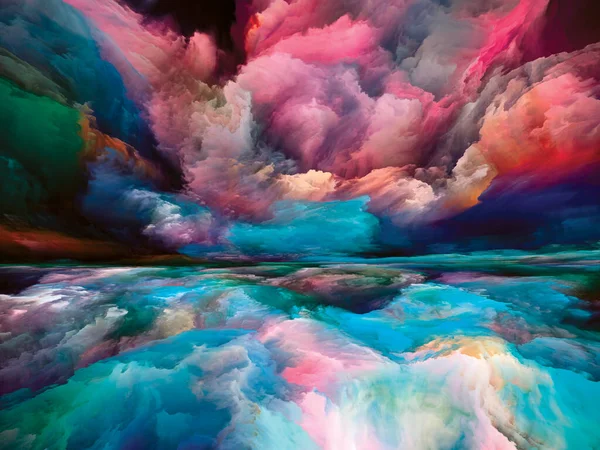 Paesaggio Spettrale Serie Color Dreams Scenografia Vernici Texture Nuvole Gradienti — Foto Stock
