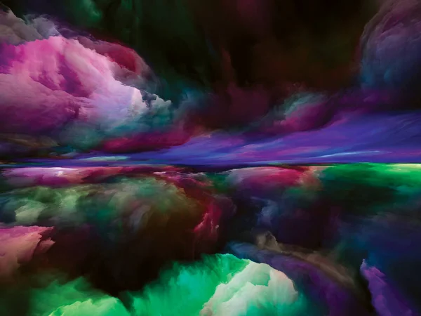 Paysage Arc Ciel Série Color Dreams Composition Abstraite Peinture Des — Photo
