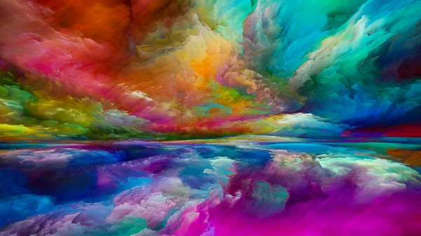 Landscape Magic Color Dreams Series Background Composition Paint Textures Gradient — Stock Photo, Image