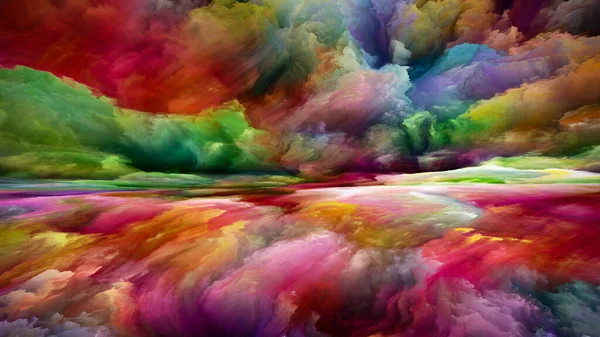 Imagination Landscape Seeing Never World Series Backdrop Composed Colors Textures — 스톡 사진