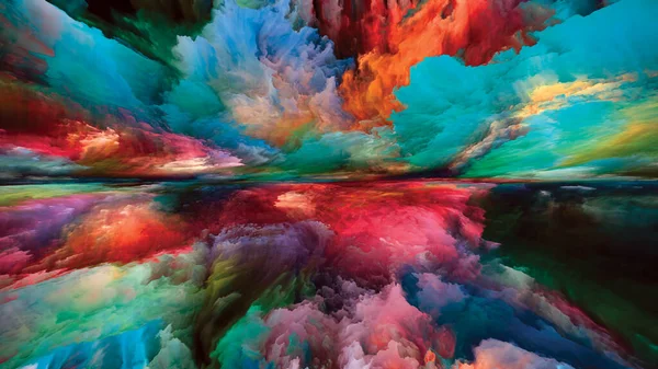 Landschaftsgeometrie Seeing Never World Serie Bild Von Farben Texturen Und — Stockfoto