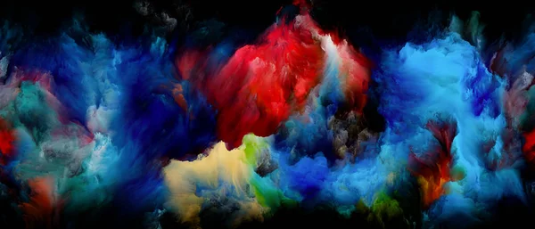 Boya Dumanı Renkli Rüya Serisi Hayal Gücü Yaratıcılık Resim Üzerine — Stok fotoğraf