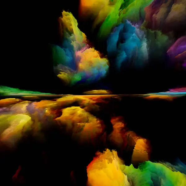 Tierra Del Despertar Escapar Serie Reality Composición Gráfica Colores Texturas — Foto de Stock