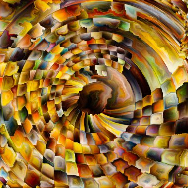 Radiant Circle serisi. Enerji, maneviyat ve sanat konularında enerjik ve soyut radyal tasarım