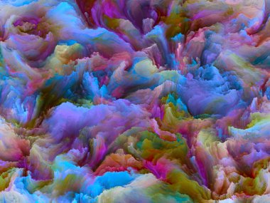 Organik tuval serisi. Yaşamda ve sanatta yaratıcılık konulu renkli ve detaylı dokuların arkaplan tasarımı