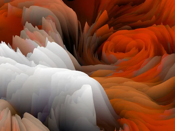 Twisted Tints Dimensional Wave Serie Optisch Ansprechende Komposition Von Swirling — Stockfoto