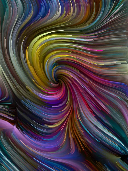 Color Swirl Serien Samspel Mellan Färgglada Rörelser Spektrala Fibrer Relaterade — Stockfoto