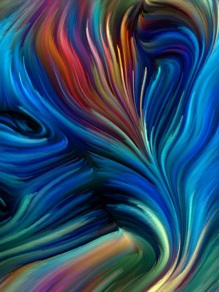 Série Color Swirl Composition Abstraite Mouvement Coloré Fibres Spectrales Adaptées — Photo