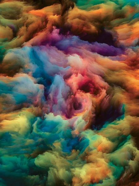 Série Color Swirl Arrangement Abstrait Mouvement Coloré Peinture Liquide Sur — Photo