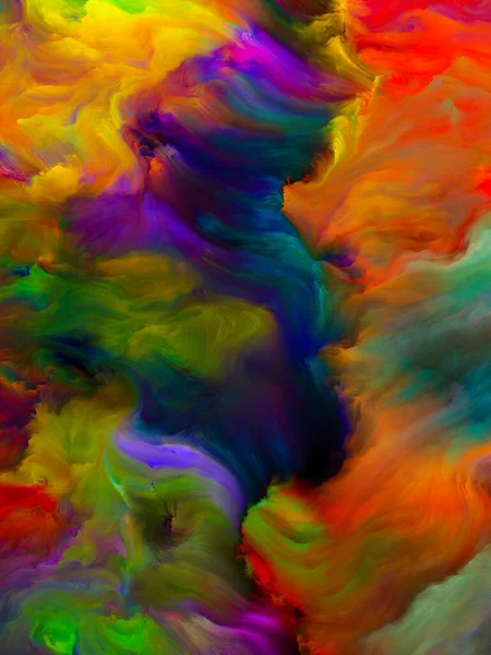 Color Swirl Series Composition Colorful Motion Liquid Paint Canvas Theme — Stock Photo, Image