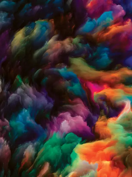 Серия Color Swirl Художественный Фон Красочного Движения Жидкой Краски Холсте — стоковое фото
