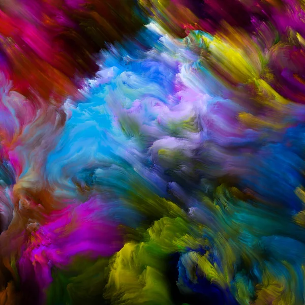 Kleur Swirl Serie Grafische Samenstelling Van Kleurrijke Beweging Van Vloeibare — Stockfoto