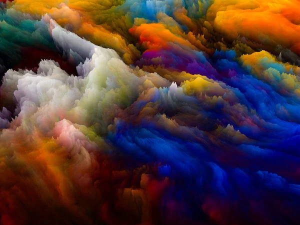 Canvas Close Series Абстрактный Дизайн Трехмерного Рендеринга Красочной Фрактальной Краски — стоковое фото