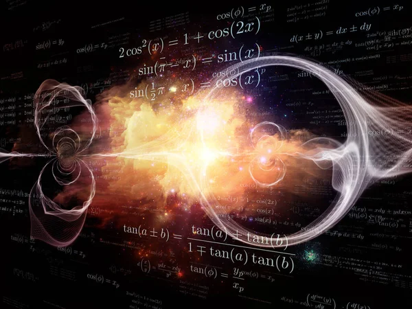 Rendering Math Formulas Abstract Elements Lights Subject Science Education Modern — Stock Photo, Image