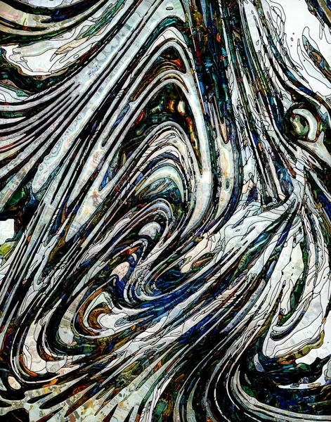 Colors Life Glasmalerei Abstraktion Zum Thema Organische Kräfte Und Innere — Stockfoto