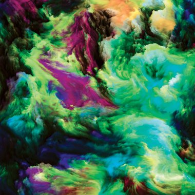 Renkli girdap serisi. Yaşam, yaratıcılık ve sanat üzerine tasarımları tamamlamak için tuvalin üzerindeki sıvı boyanın renkli bir arkaplanı