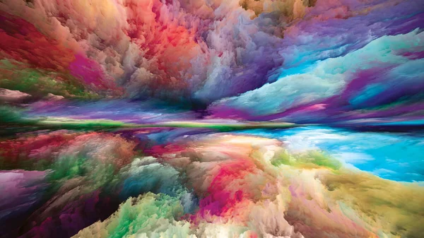 Paisaje Mágico Serie Sueños Color Imagen Pintura Texturas Nubes Degradadas —  Fotos de Stock