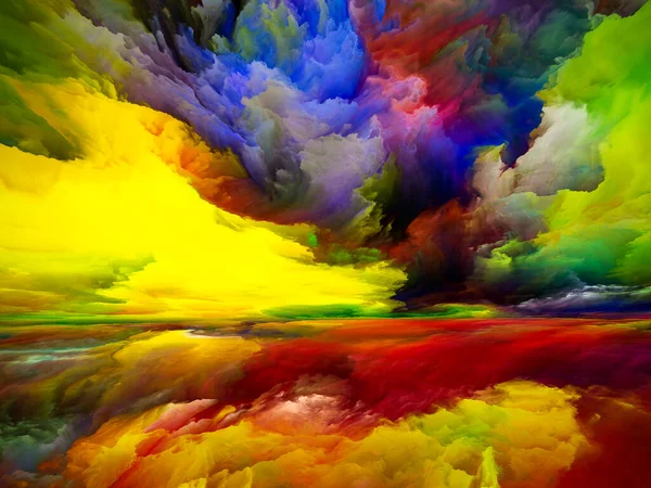 Regenbogenaufklärung Flucht Die Realität Zusammenspiel Von Surrealen Sonnenaufgangsfarben Und Strukturen — Stockfoto
