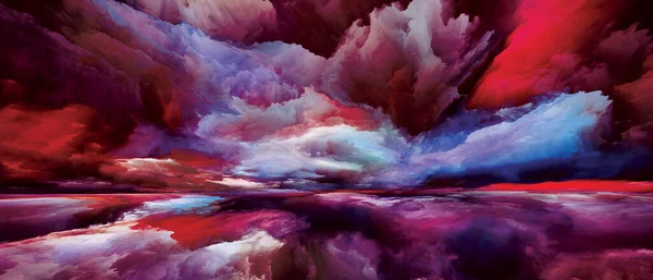 Внутренний Пейзаж Серия Color Dreams Визуально Привлекательный Фон Краски Текстур — стоковое фото