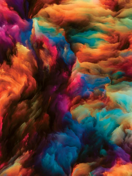 Серия Color Swirl Творческое Оформление Красочного Движения Жидкой Краски Холсте — стоковое фото