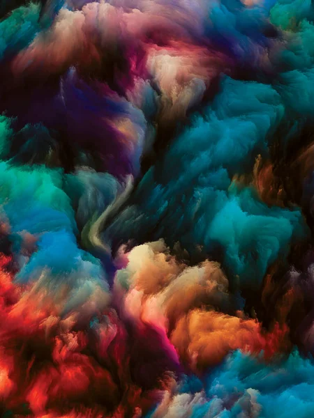 Color Swirl Serien Arrangemang Färgglada Rörelse Flytande Färg Duk Temat — Stockfoto