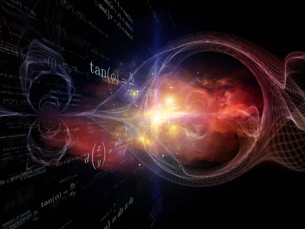 Ilustracja Formuł Matematycznych Elementów Abstrakcyjnych Świateł Temat Nauki Edukacji Nowoczesnych — Zdjęcie stockowe