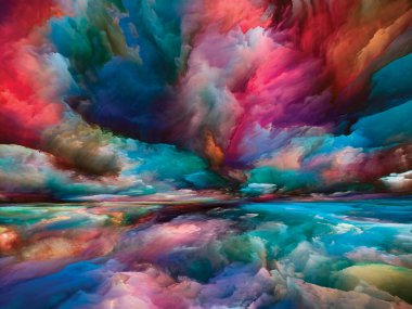 Gökkuşağı manzarası. 