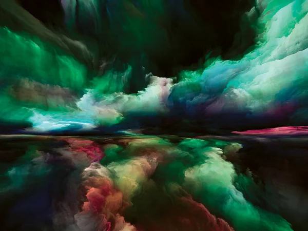 Paysage Imaginaire Série Color Dreams Fond Peinture Textures Nuages Dégradés — Photo