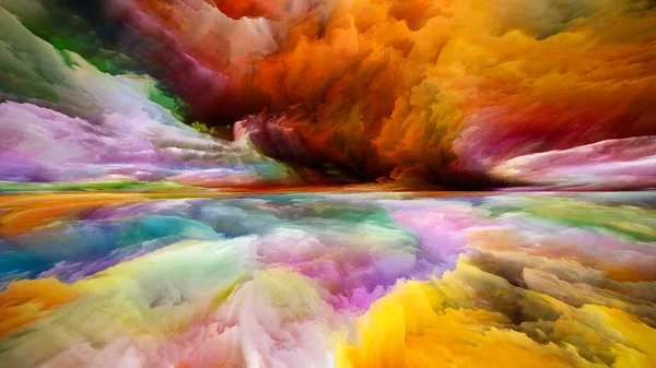 Paysage Paradis Série Color Dreams Fond Abstrait Fait Peinture Textures — Photo