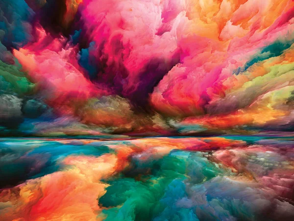 Tajemnica Krajobrazu Seria Color Dreams Tło Farby Faktur Gradientowych Chmur — Zdjęcie stockowe