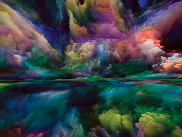 Terra Espectral Série Sonhos Cor Projeto Fundo Pintura Texturas Nuvens — Fotografia de Stock