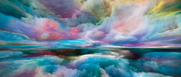 Steigungslandschaft Farbträume Künstlerische Abstraktion Bestehend Aus Farbe Texturen Und Farbwolken — Stockfoto
