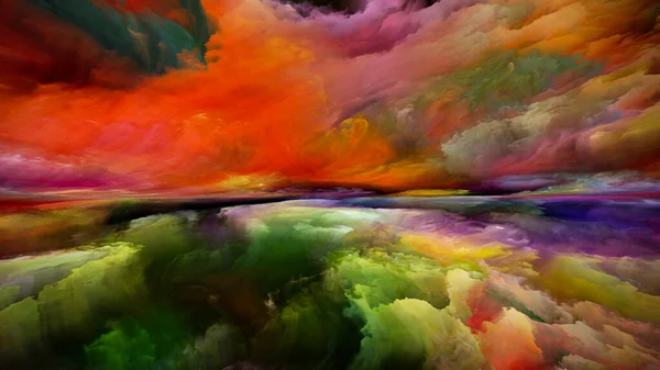 Βίστας Των Χρωμάτων Απόδραση Στη Σειρά Πραγματικότητα Σύνθεση Σουρεαλιστικού Ηλιοβασιλέματος — Φωτογραφία Αρχείου