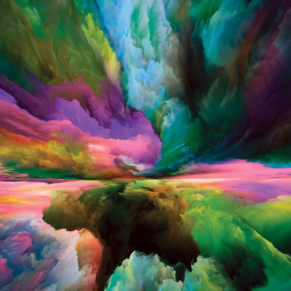 Geheimnis Der Landschaft Serie Color Dreams Kreative Anordnung Von Farbe — Stockfoto