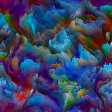 Organik tuval serisi. Yaşamdaki ve sanattaki yaratıcılık için renkli ve detaylı dokuların grafiksel bileşimi