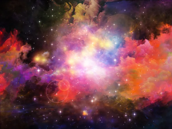 デジタル星雲に向かって — ストック写真