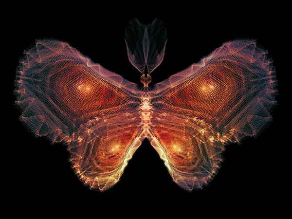 デジタル蝶に向かって — ストック写真