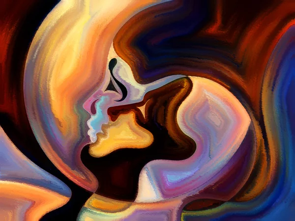 Kiss of Inner Paint — Stock Photo, Image