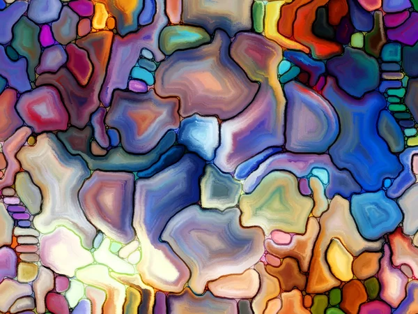 Synergieën van gebrandschilderd glas — Stockfoto