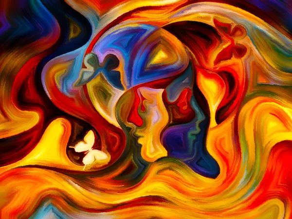 Kiss of Inner Paint — Stock Photo, Image