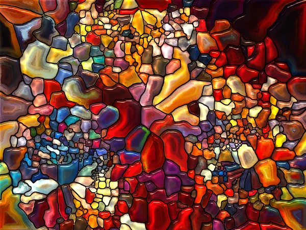 Bloemblaadjes van gebrandschilderd glas — Stockfoto