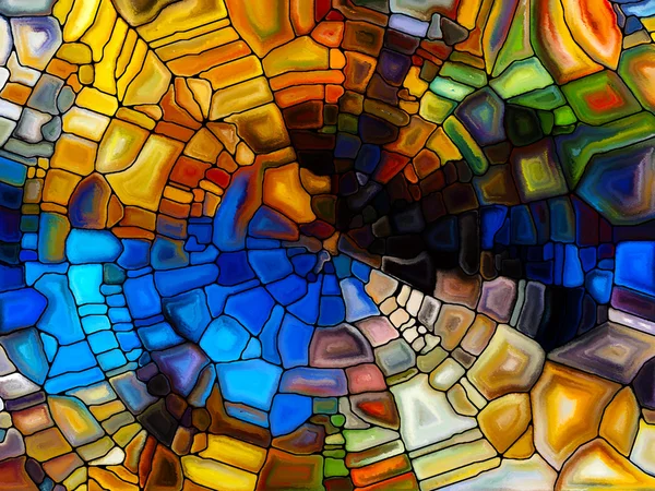 Gebrandschilderd glas samenstelling — Stockfoto
