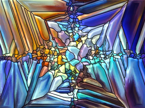Evoluerende gebrandschilderd glas — Stockfoto