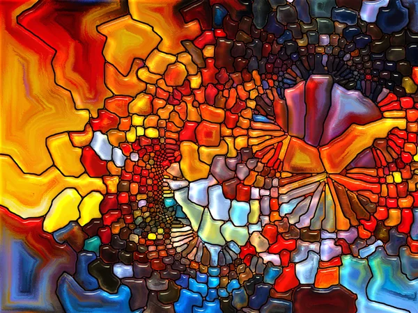 Visualization of Digital Stained Glass — Stock Photo, Image