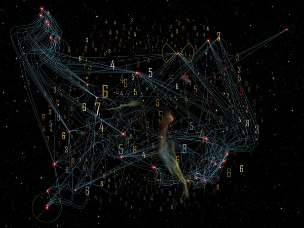 Visualización de la red digital — Foto de Stock