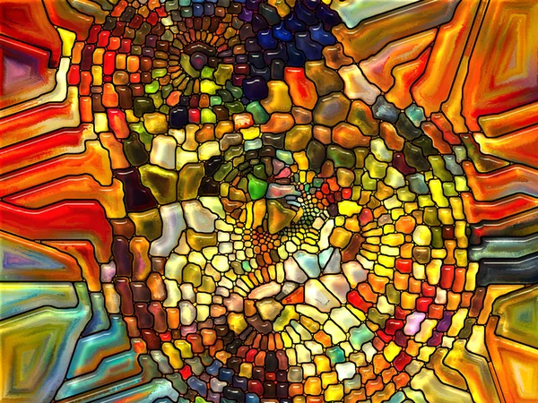 Elementen van gebrandschilderd glas — Stockfoto