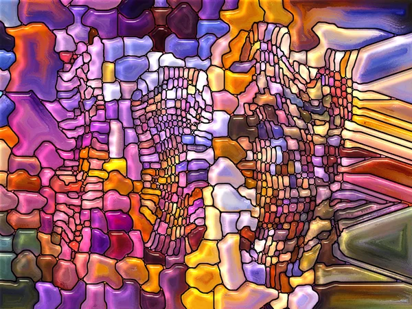 Visualization of Digital Stained Glass — Stock Photo, Image