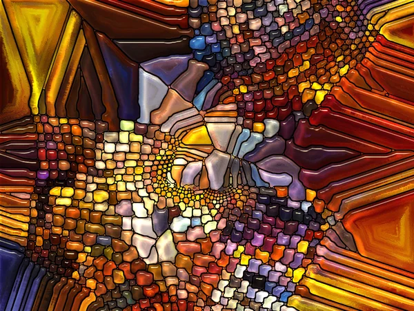 Visualization of Digital Stained Glass — Stock Photo, Image