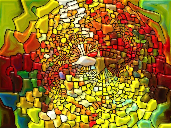 Visualization of Digital Stained Glass — Stock Photo, Image