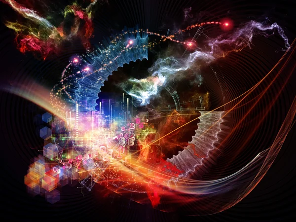 Lights of Abstract Visualization — Stock Photo, Image